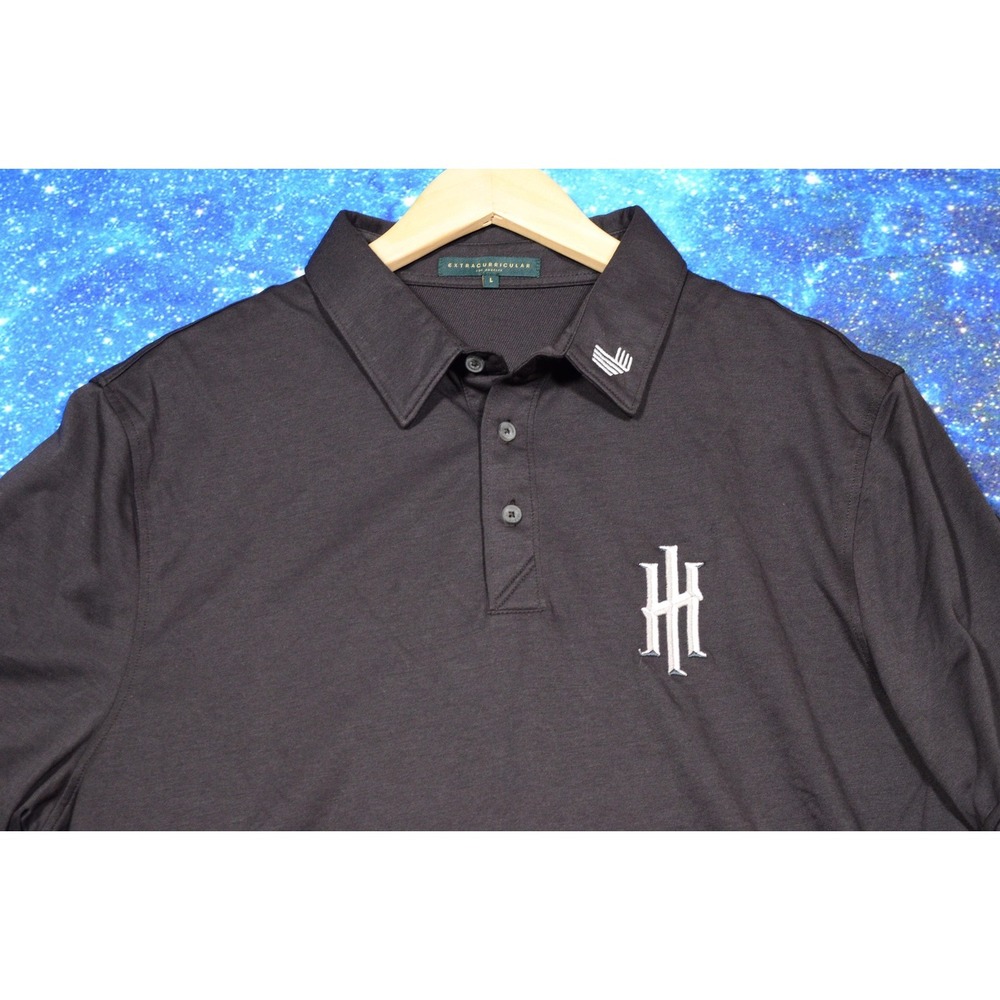 Extracurricular Iron Heads GC Polo Shirt LIV Golf Mens Large Black Kevin Na